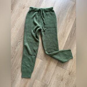 Cozy Green Knit Joggers